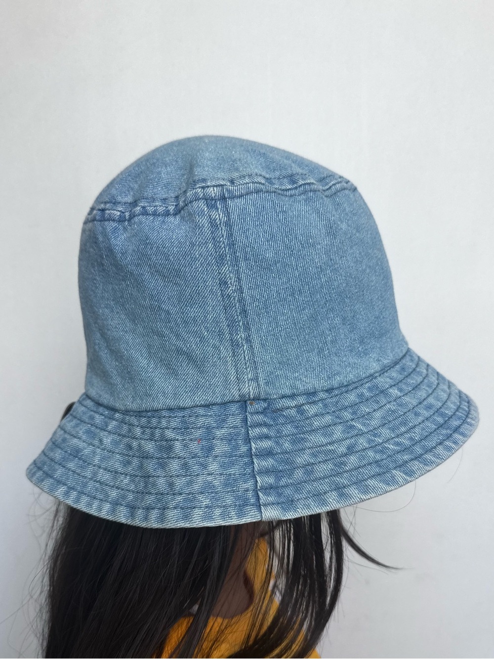 Zara Denim Bucket Hat in Light Blue - Picture 4 of 8